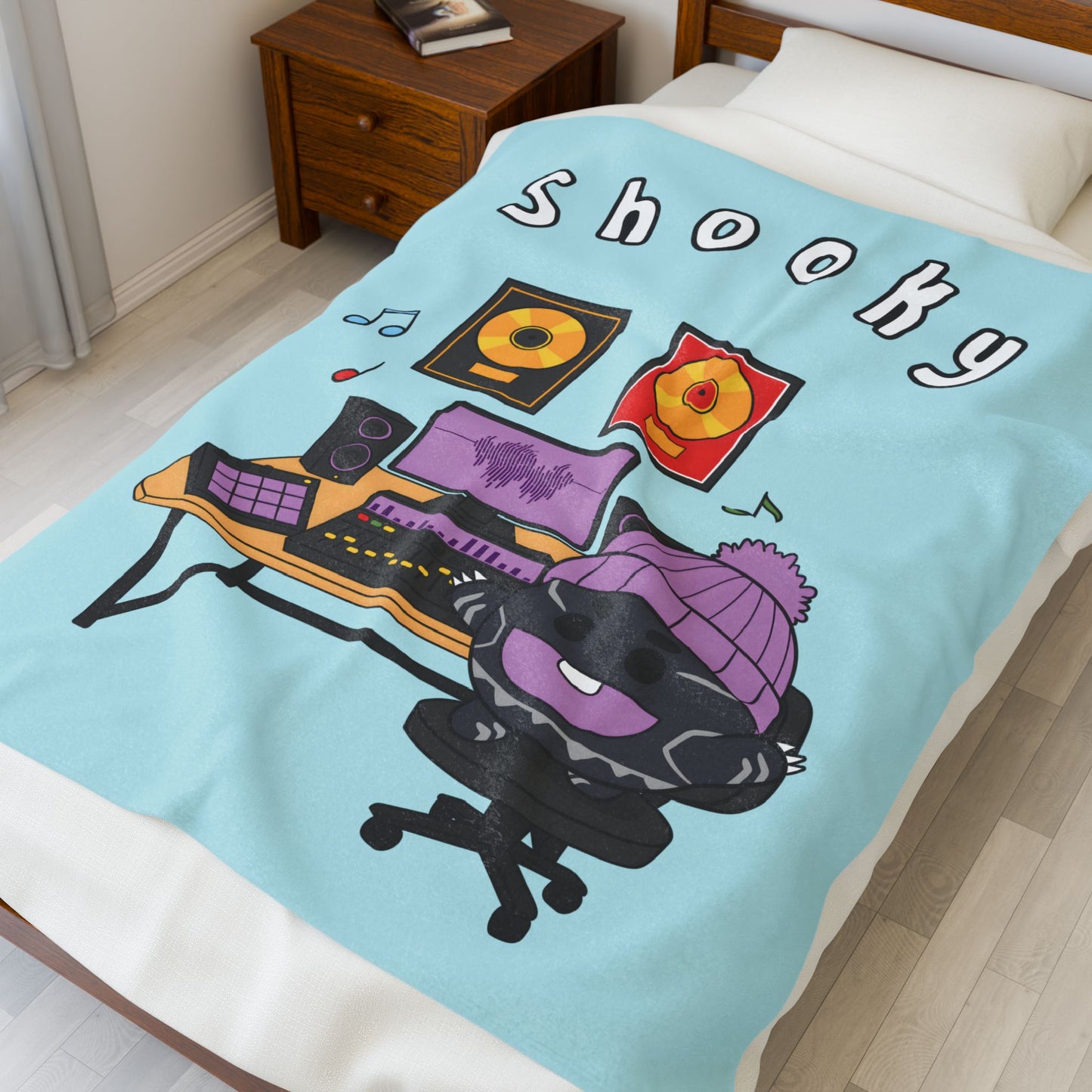 Blue Shooky Blanket - BT21 Single Design