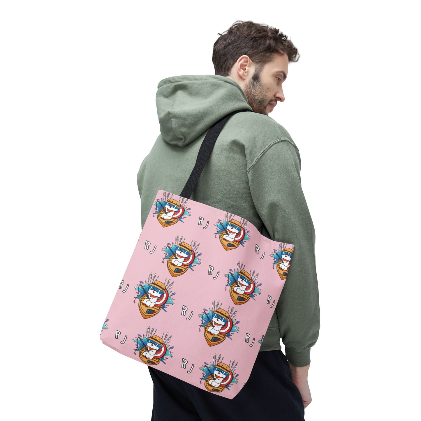 BT21 RJ Pink Tote Bag Pattern Design