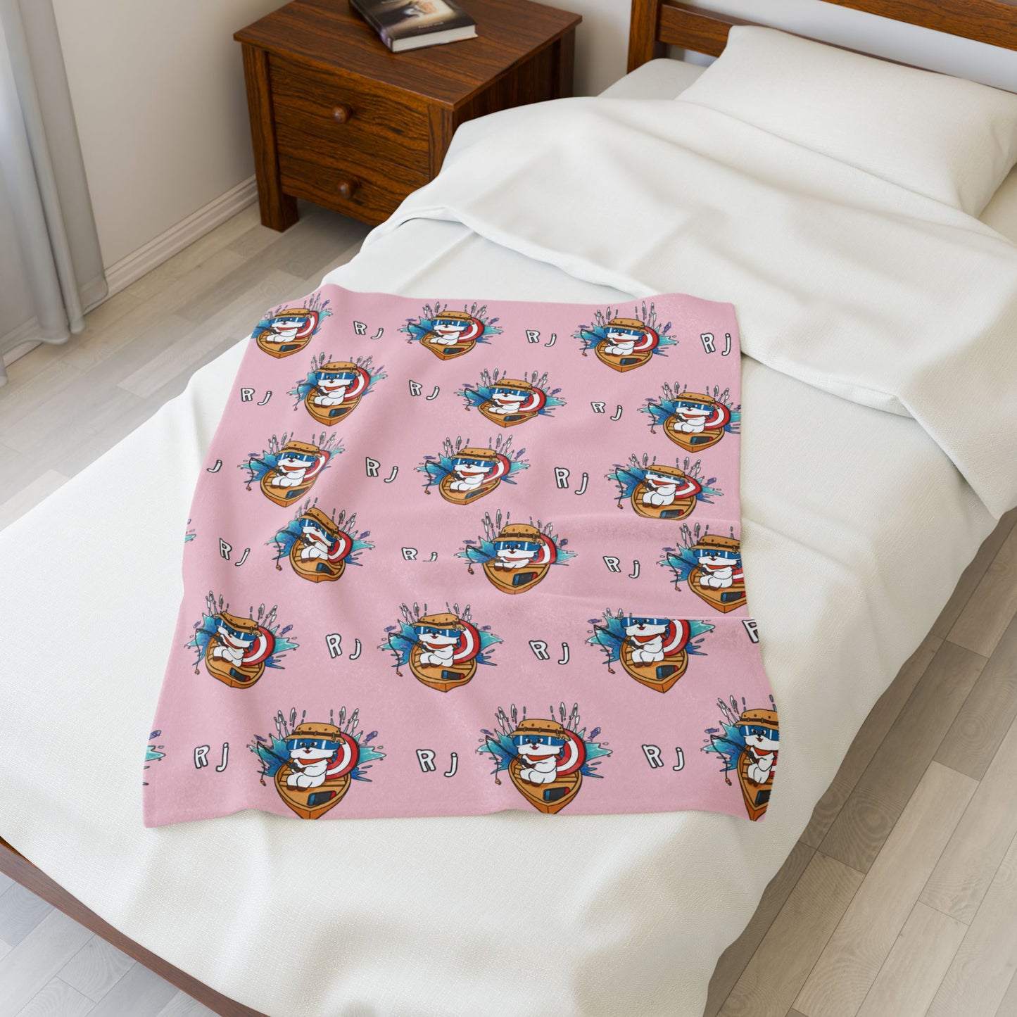 Pink RJ Blanket - BT21 Pattern Design
