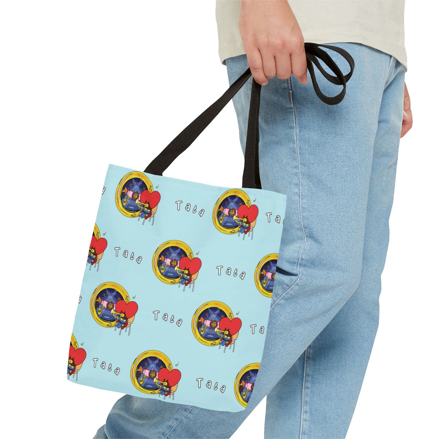 BT21 Tata Blue Tote Bag Pattern Design