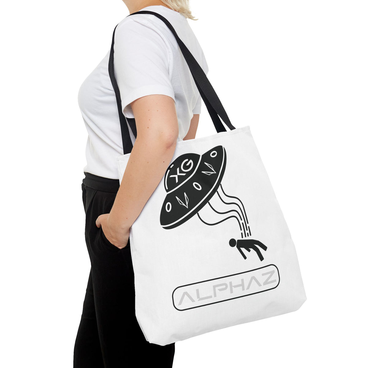 White Jurin XG Spaceship Tote Bag Design 8
