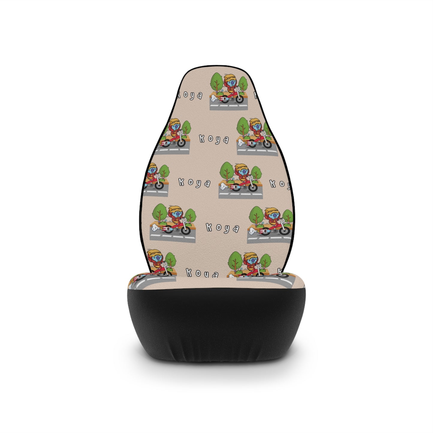 BT21 Koya Beige Car Seat Cover Pattern Design - Identical Set of 2