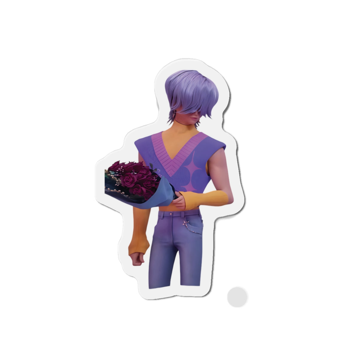 Kpop Demon Hunters Saja Boys Mystery Saja Holding Flowers Magnet