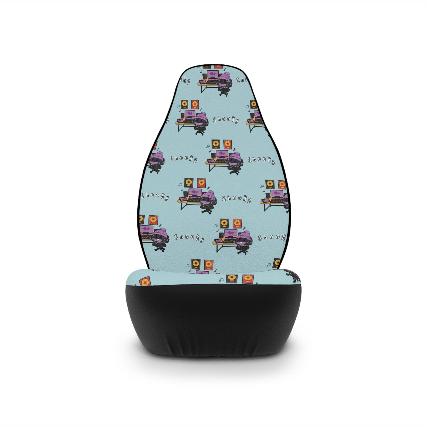 BT21 Shooky Blue Car Seat Cover Pattern Design - Identical Set of 2