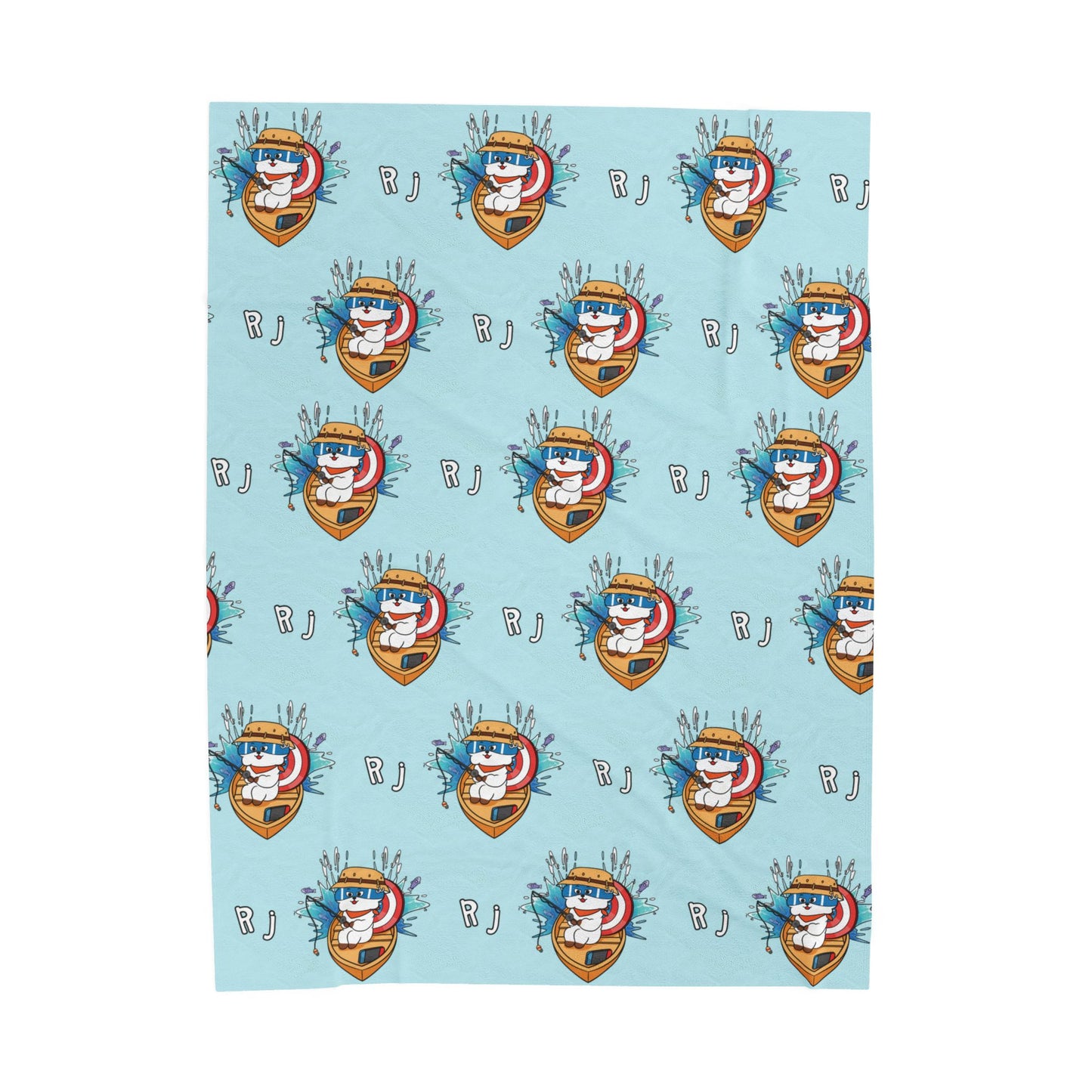 Blue RJ Blanket - BT21 Pattern Design