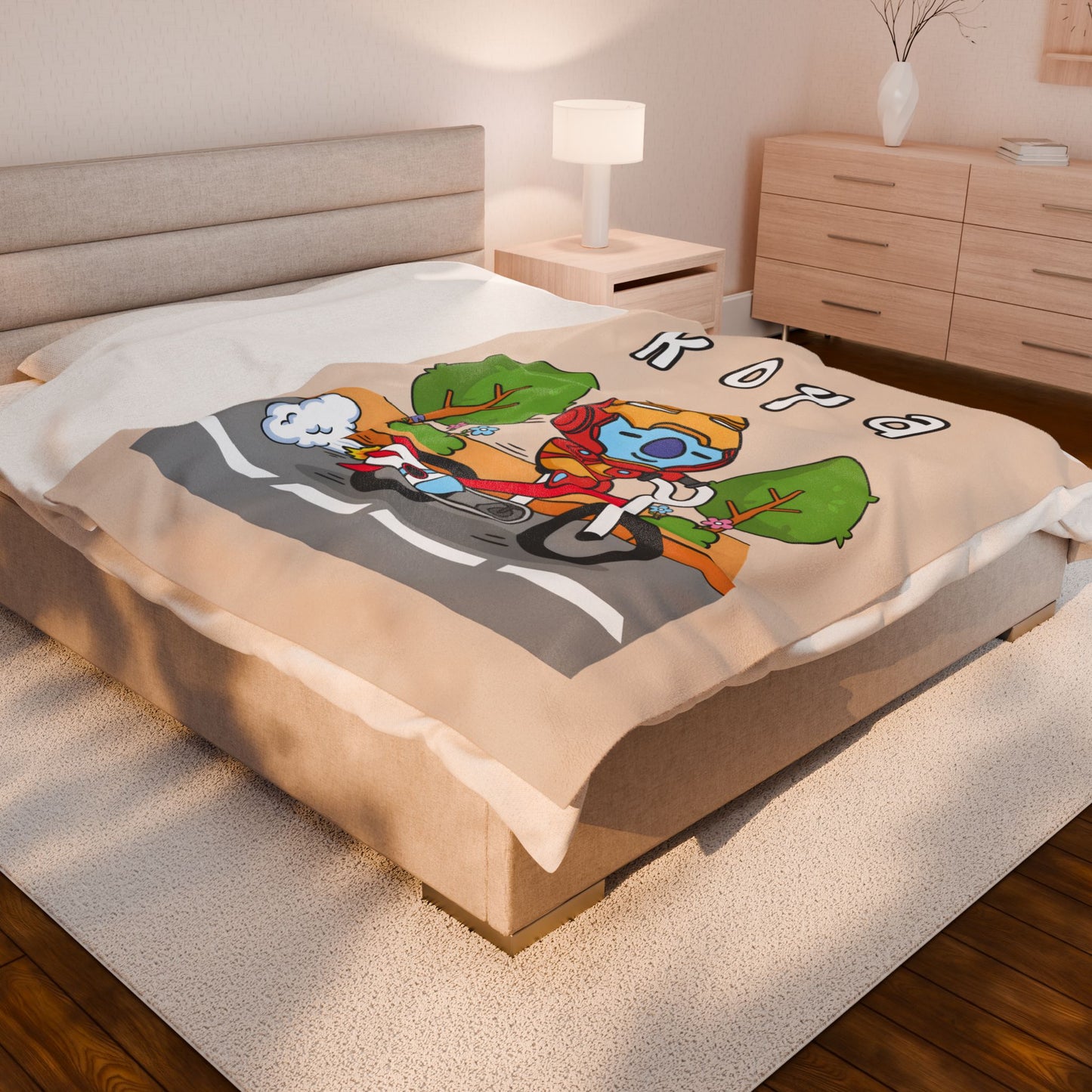 Beige Koya Blanket - BT21 Single Design