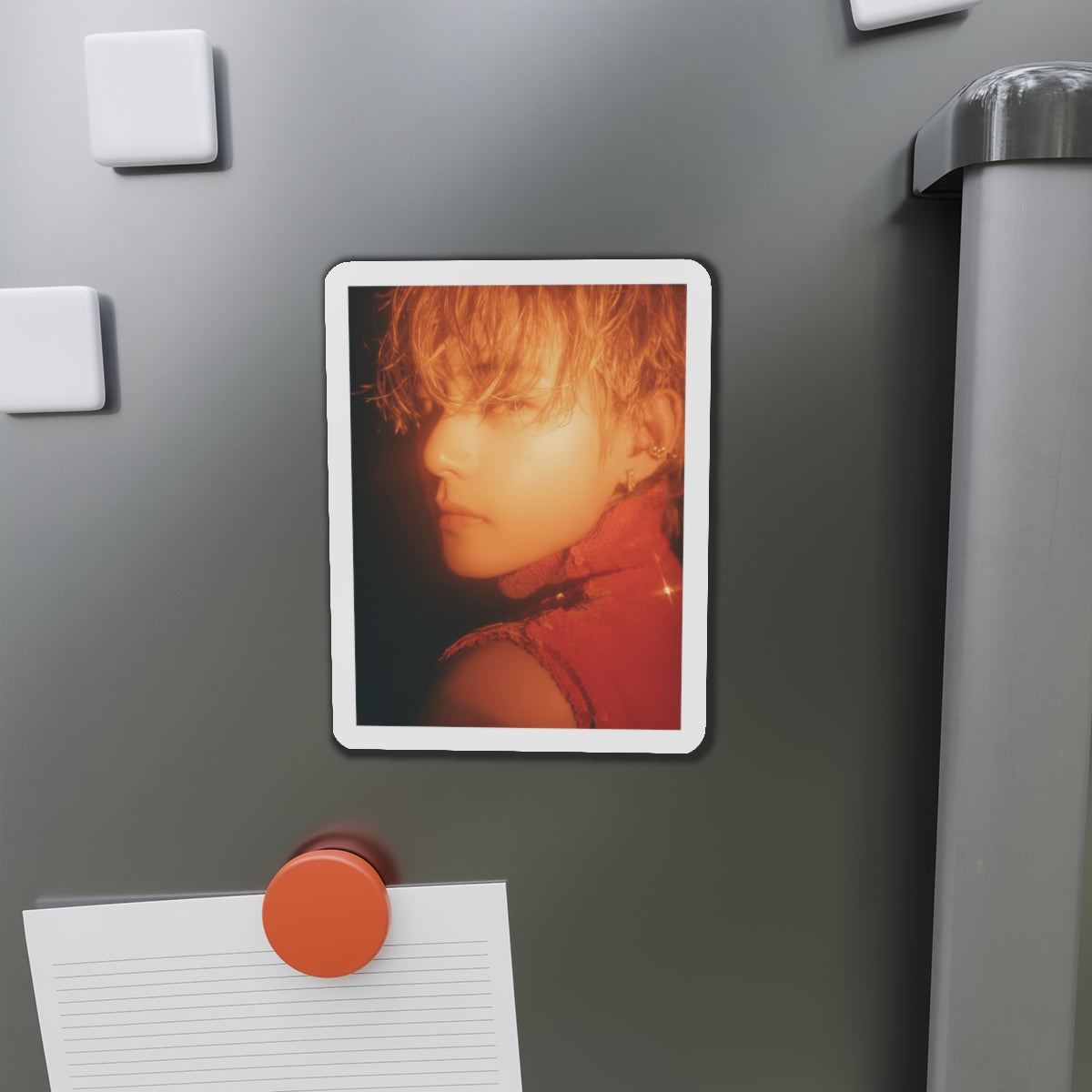 BTS Kim Taehyung Layover Album Photoshoot Red Outfit Magnet