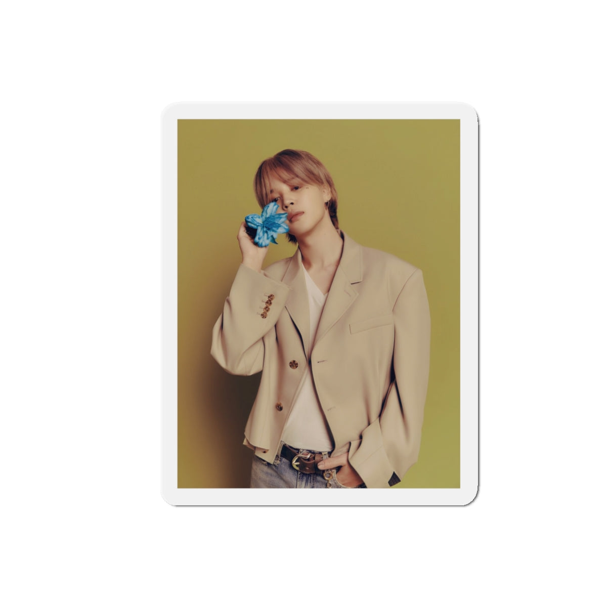 BTS Park Jimin Muse Album Photoshoot Yellow Background Magnet