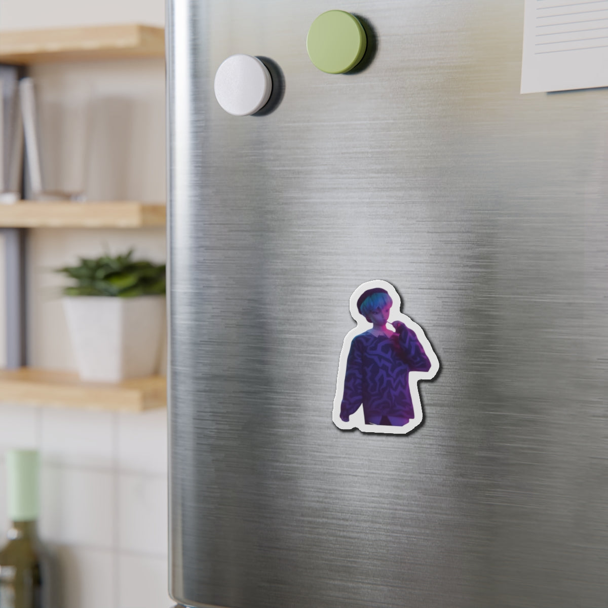 Kpop Demon Hunters Saja Boys Baby Saja Eating Sucker Magnet