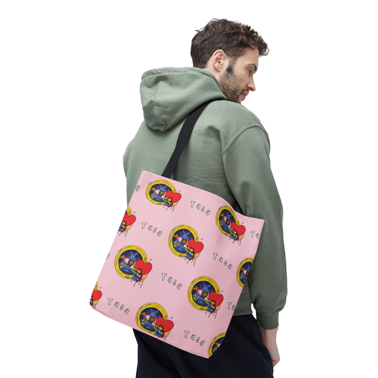 BT21 Tata Pink Tote Bag Pattern Design