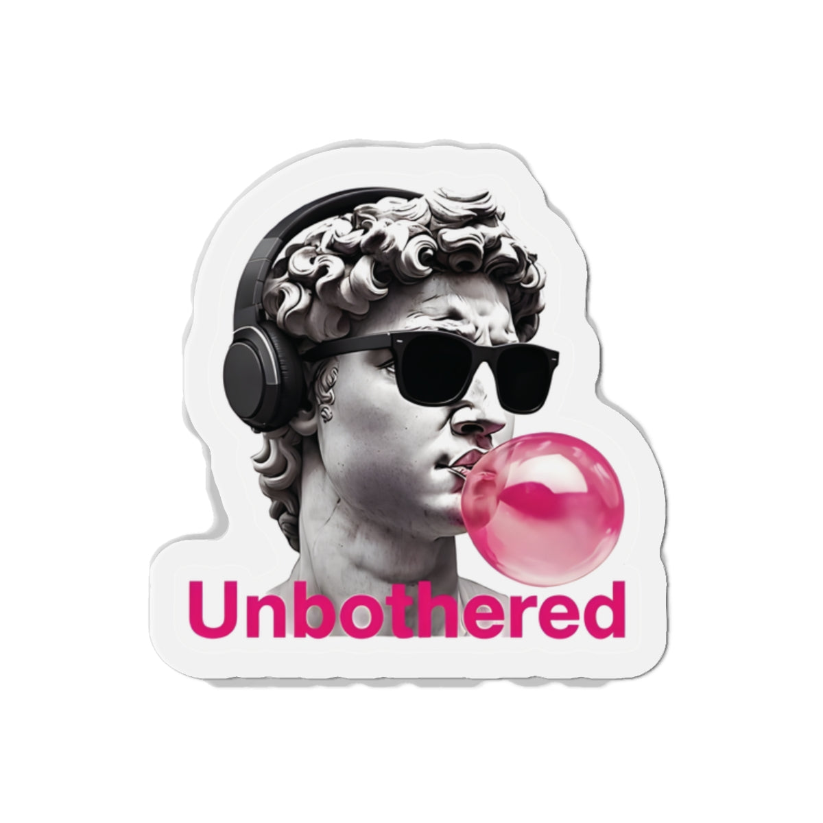 Unbothered Cool Statue Magnet - Funny & Relatable