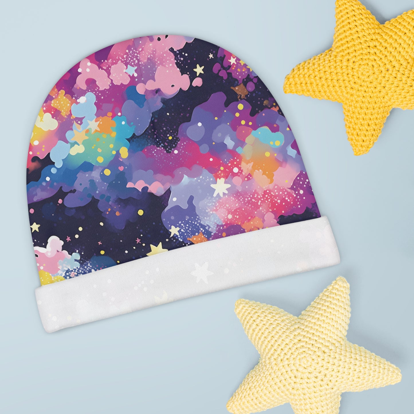 Newborn Baby Beanie Galaxy Design