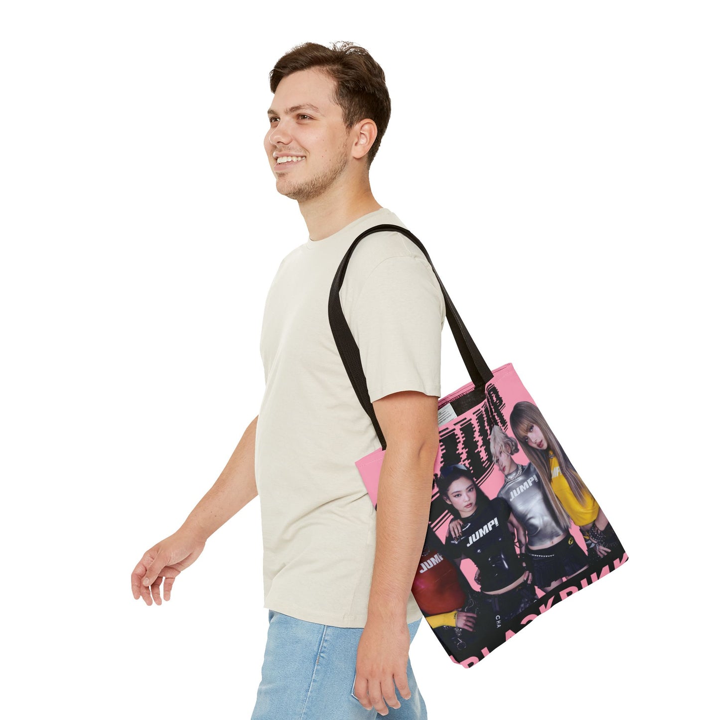 Black Pink Jump Tote Bag