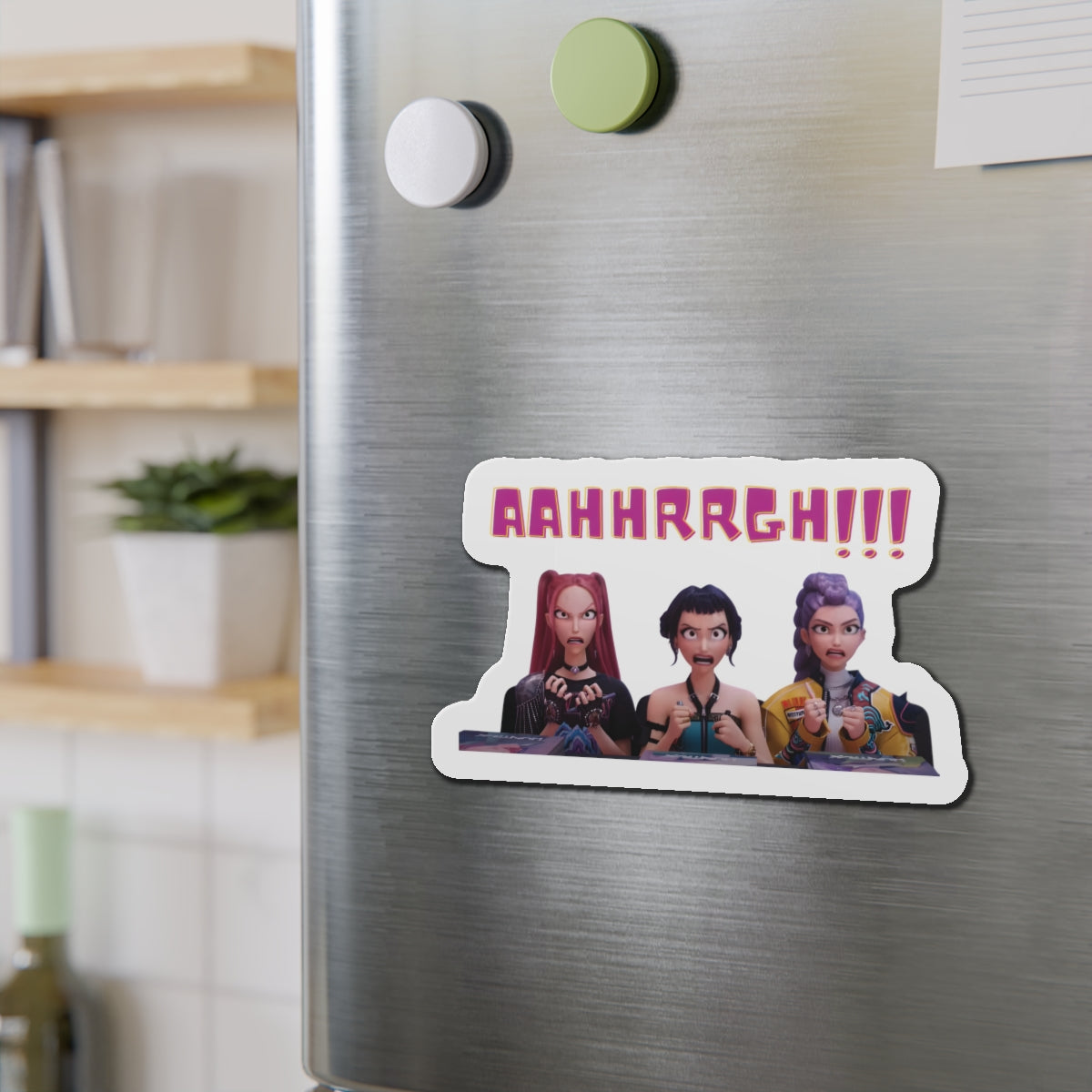 Kpop Demon Hunters Huntrix Rumi Mira Zoey Fan Signing Angry Magnet