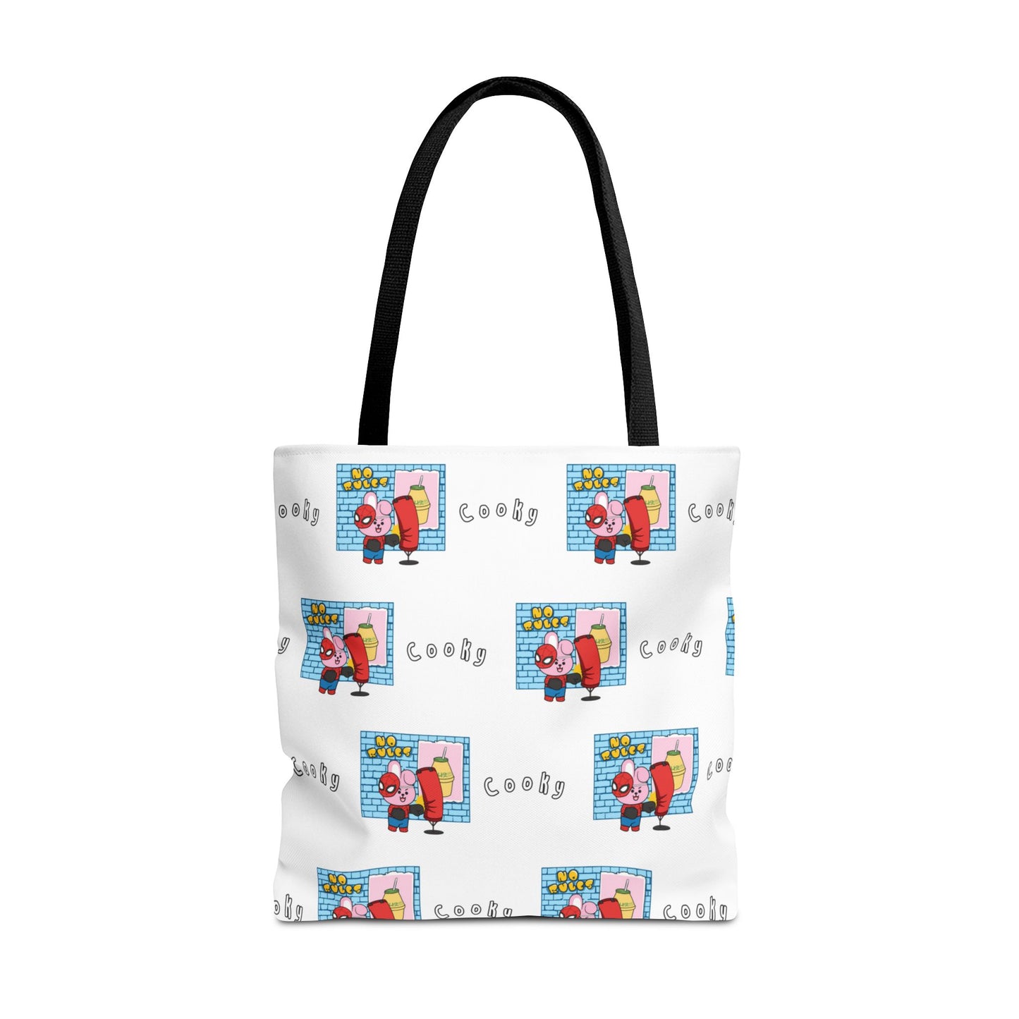 BT21 Cooky White Tote Bag Pattern Design