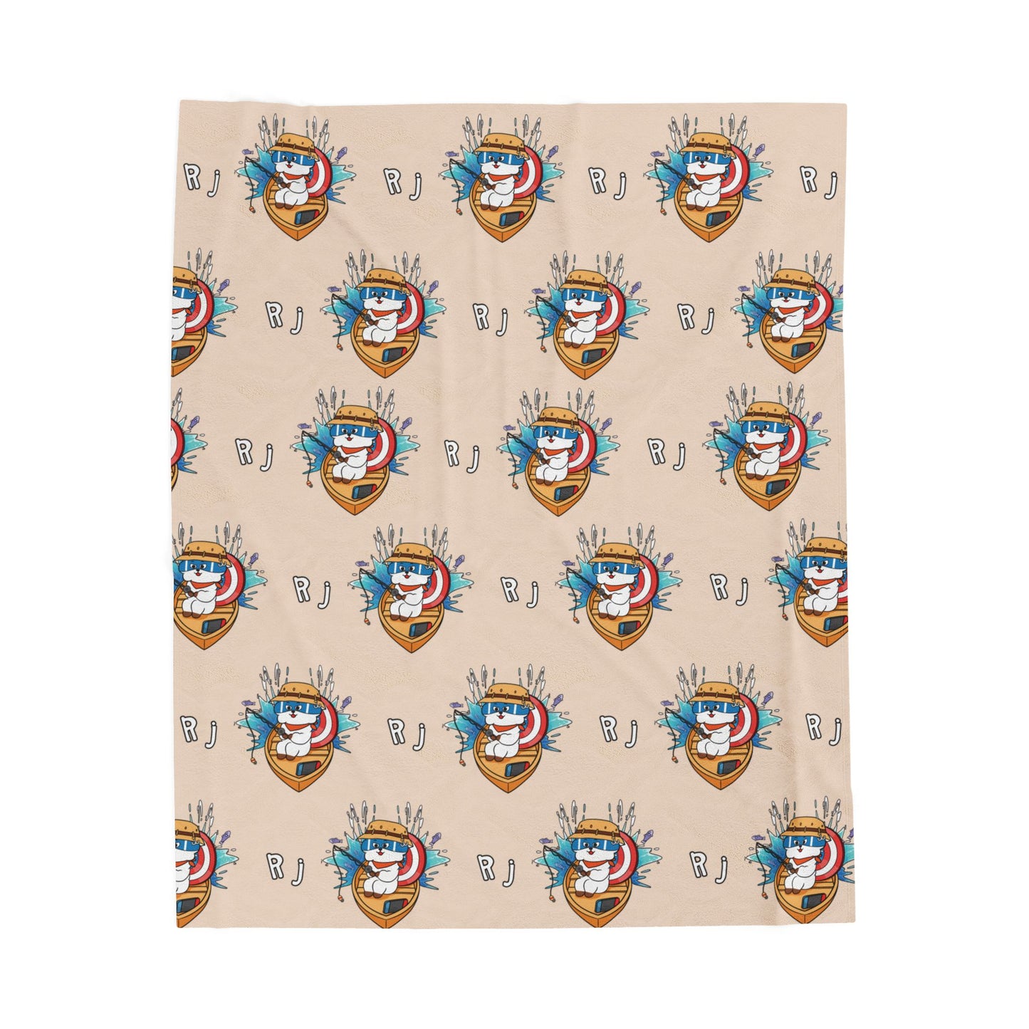 Beige RJ Blanket - BT21 Pattern Design