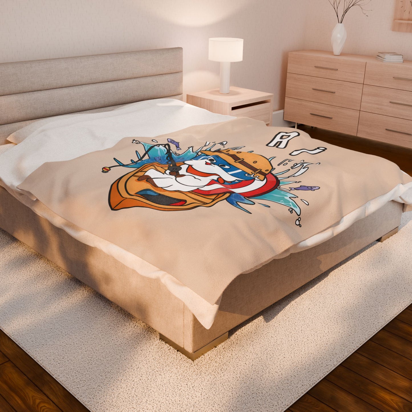 Beige RJ Blanket - BT21 Single Design