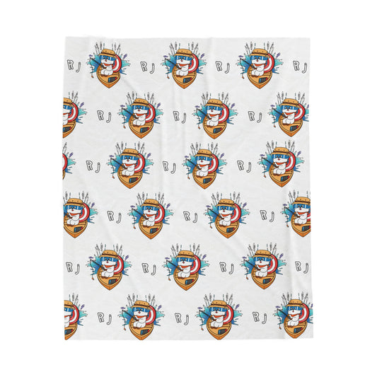 White RJ Blanket - BT21 Pattern Design