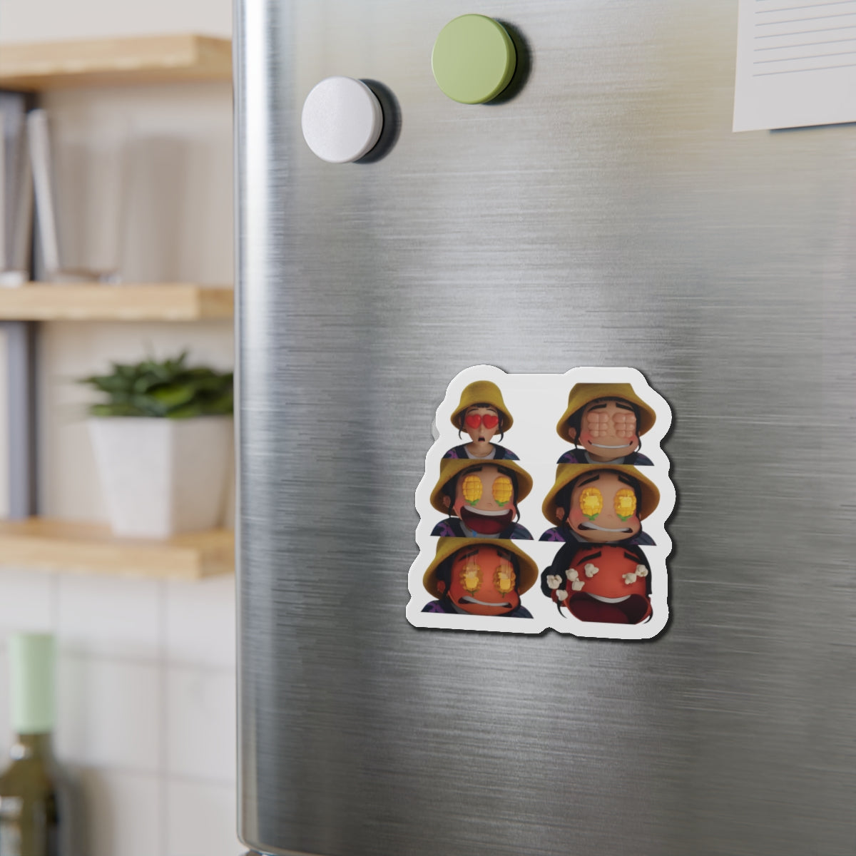 Kpop Demon Hunters Huntrix Zoey Popcorn Eyes Sequence Magnet