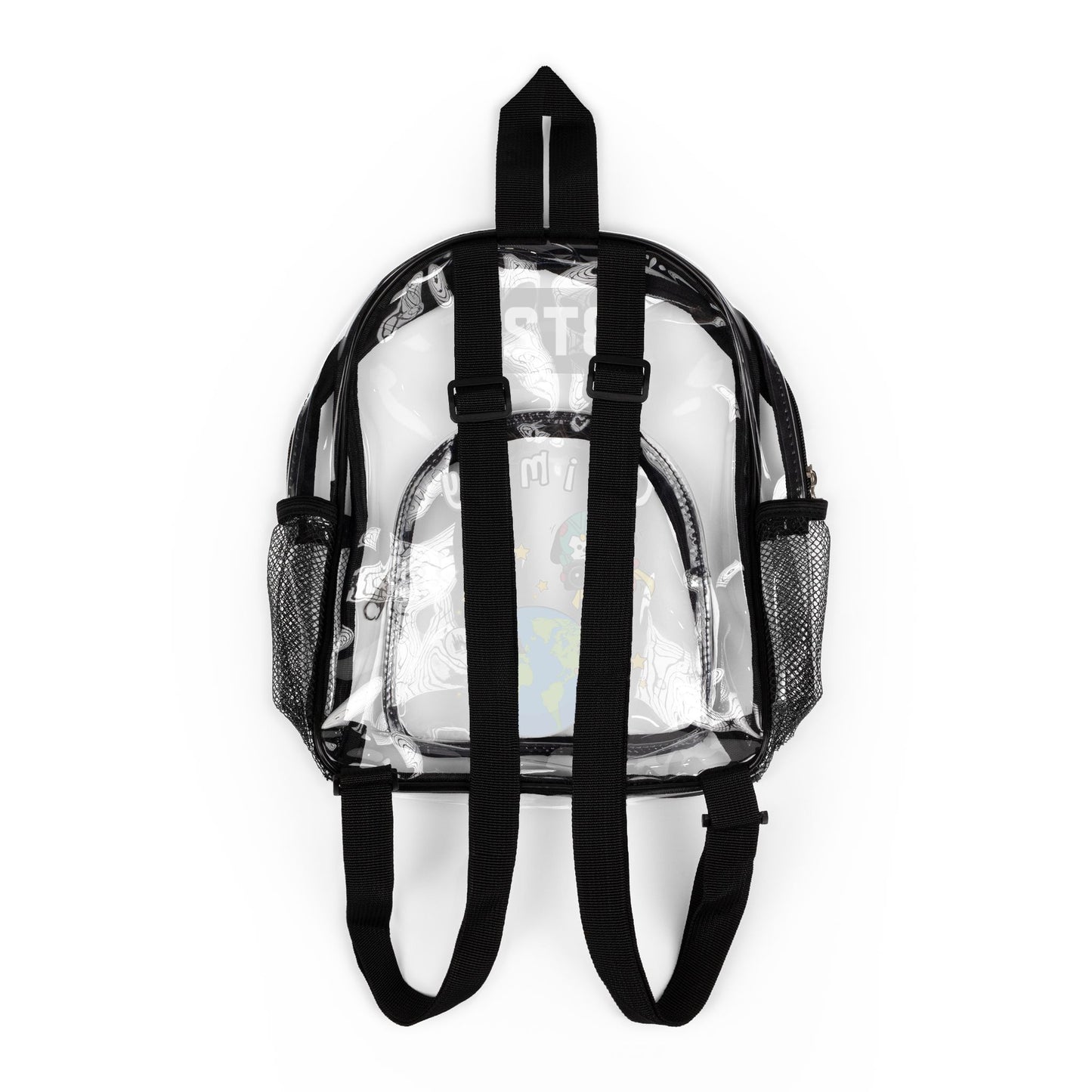BT21 Chimmy Clear Stadium Backpack Concert Bag (Fully Clear) — Stadium Approved