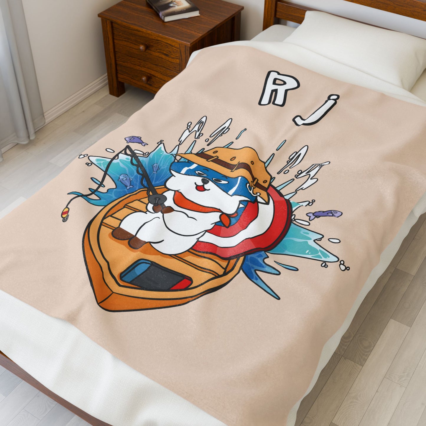 Beige RJ Blanket - BT21 Single Design