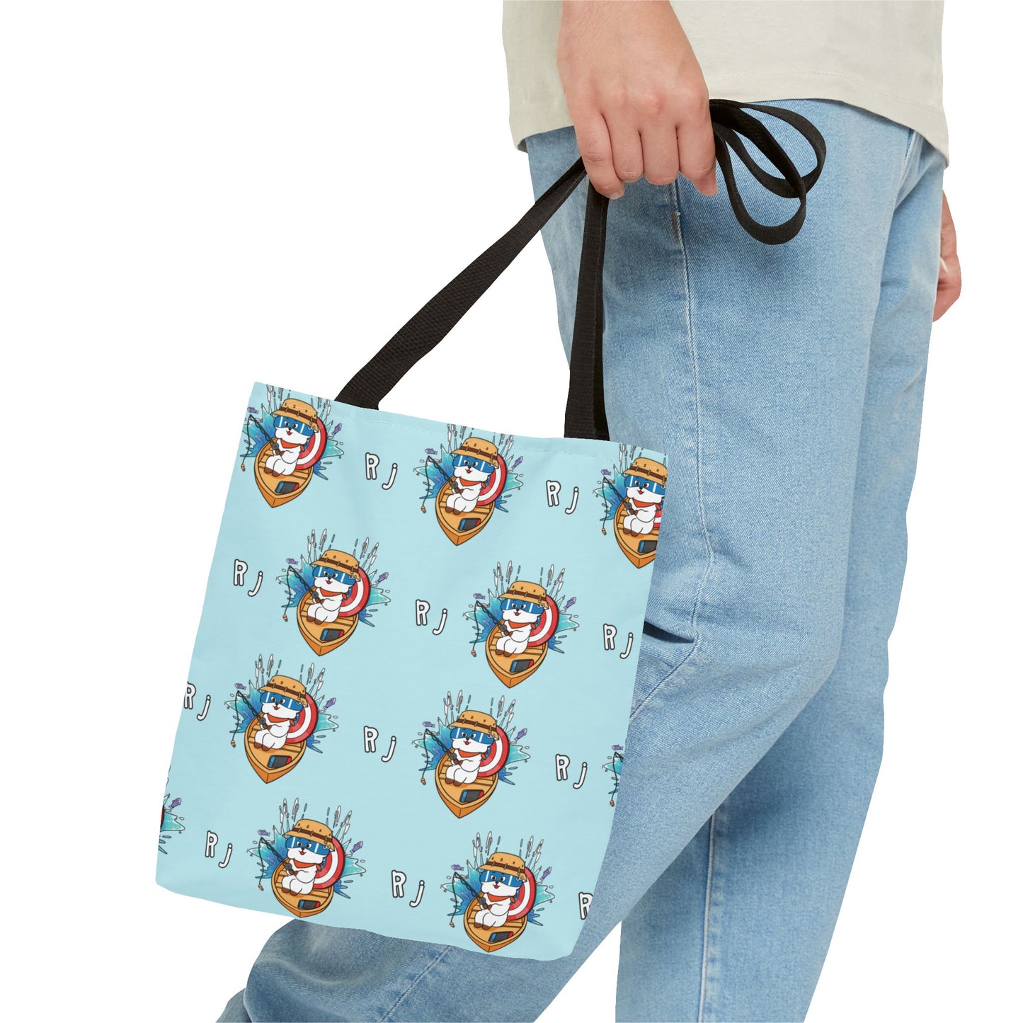 BT21 RJ Blue Tote Bag Pattern Design