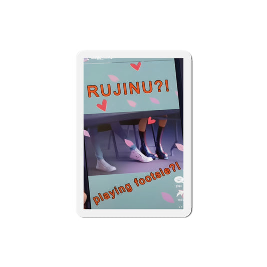Kpop Demon Hunters Rumi and Jinu Rujinu Playing Footsie Tiktok Magnet