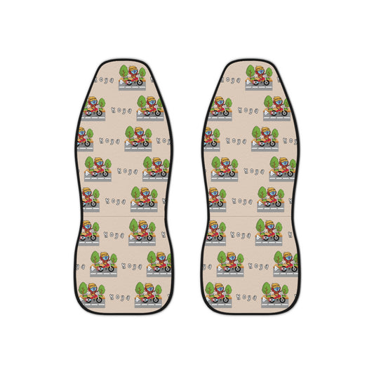 BT21 Koya Beige Car Seat Cover Pattern Design - Identical Set of 2