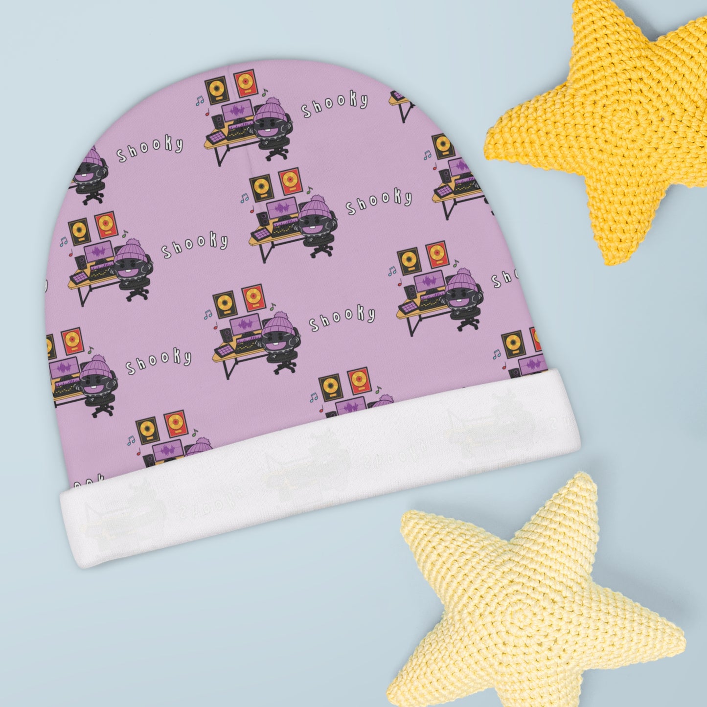 BT21 Shooky Purple baby Beanie Pattern