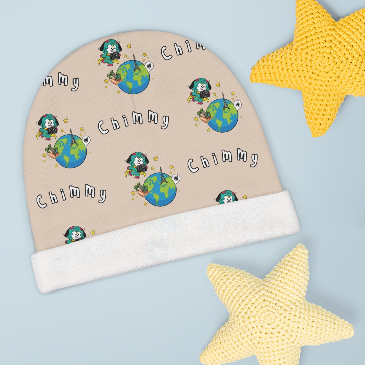 BT21 Chimmy Beige Baby Beanie Pattern