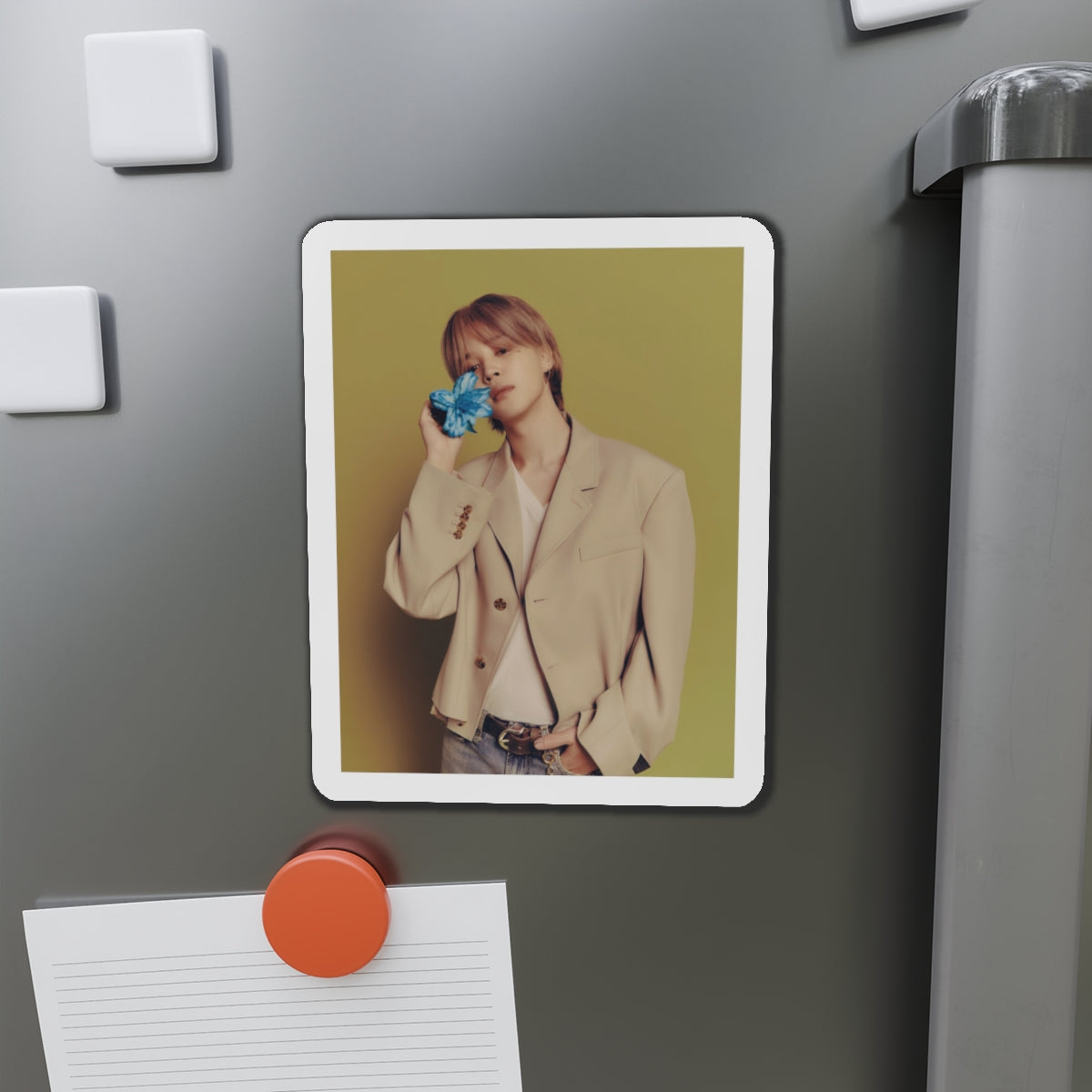 BTS Park Jimin Muse Album Photoshoot Yellow Background Magnet