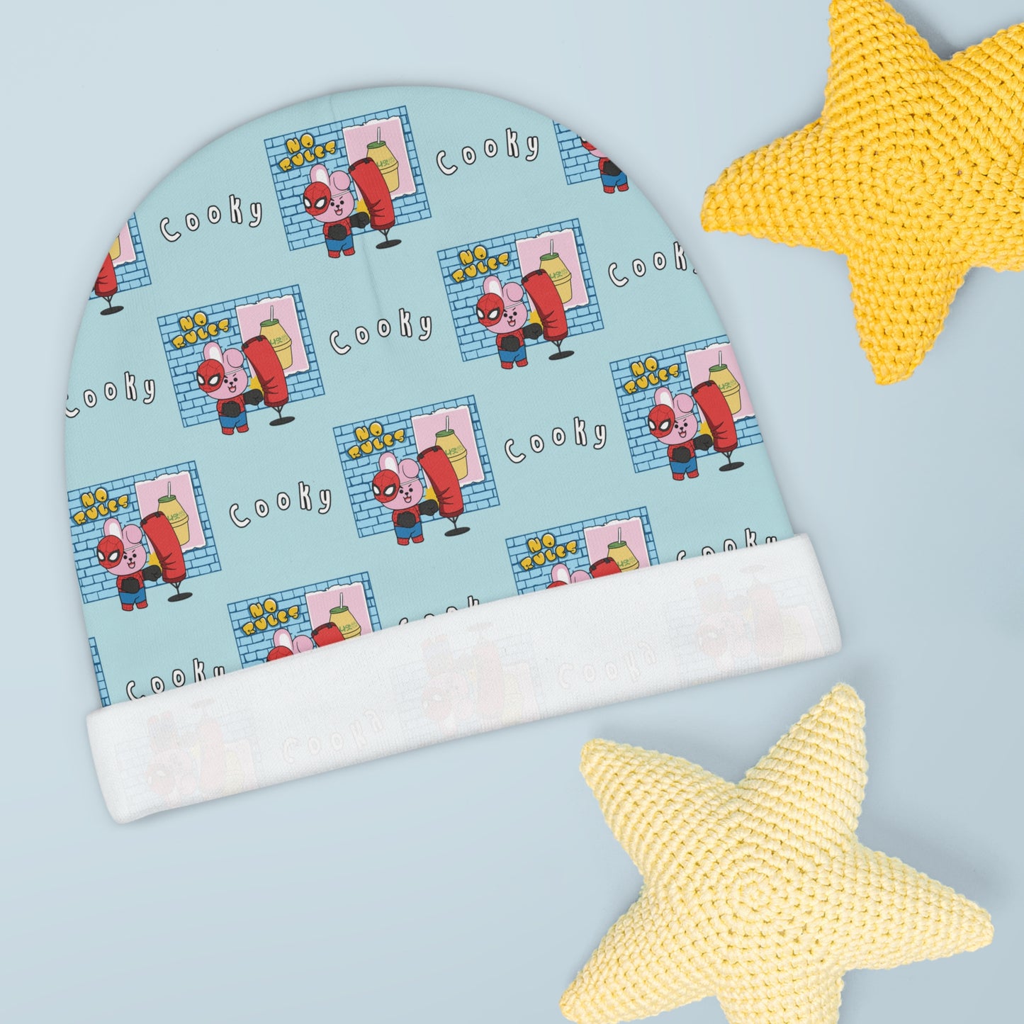 BT21 Cooky Blue Baby Beanie Pattern