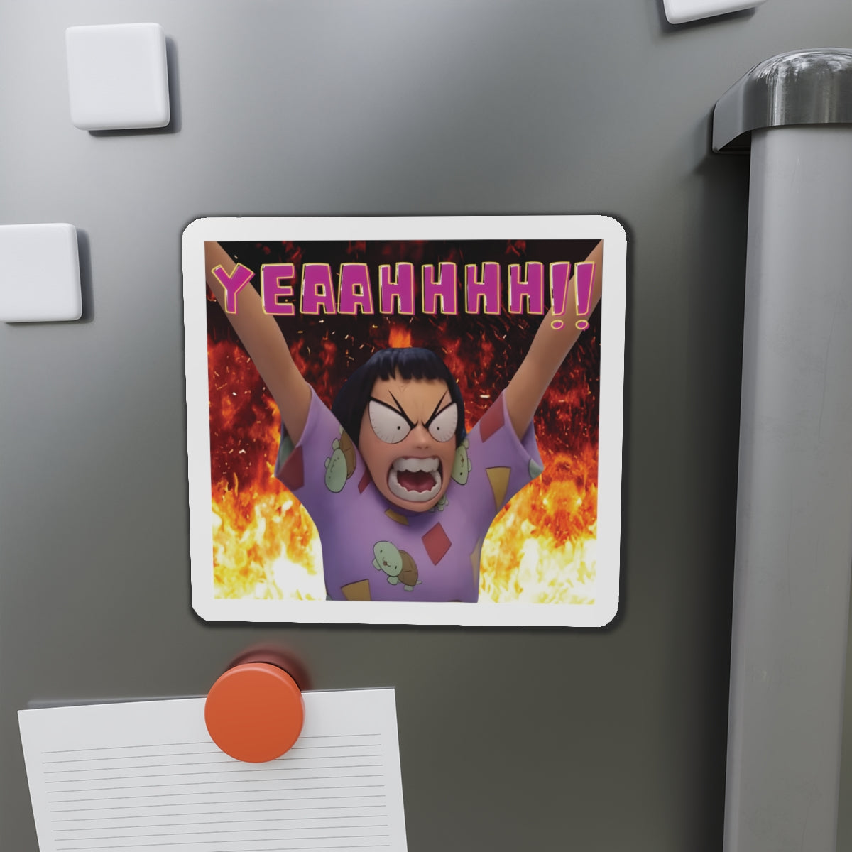 Kpop Demon Hunters Huntrix Zoey YEAHHH Funny Face Magnet