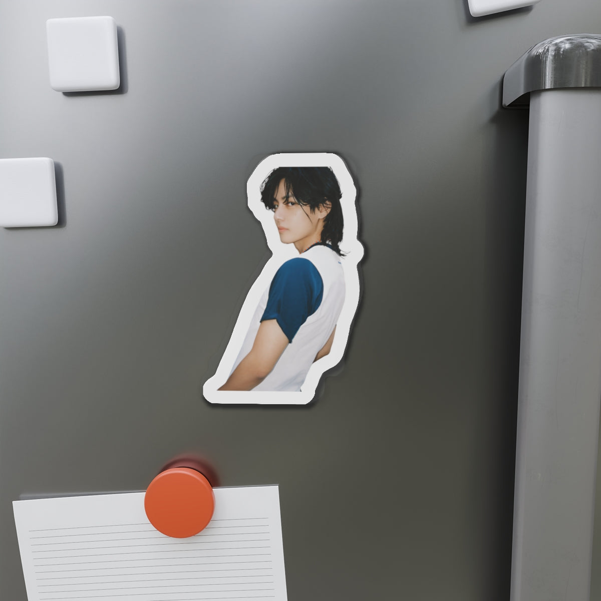 BTS Kim Taehyung Layover Album Photoshoot White Shirt Magnet
