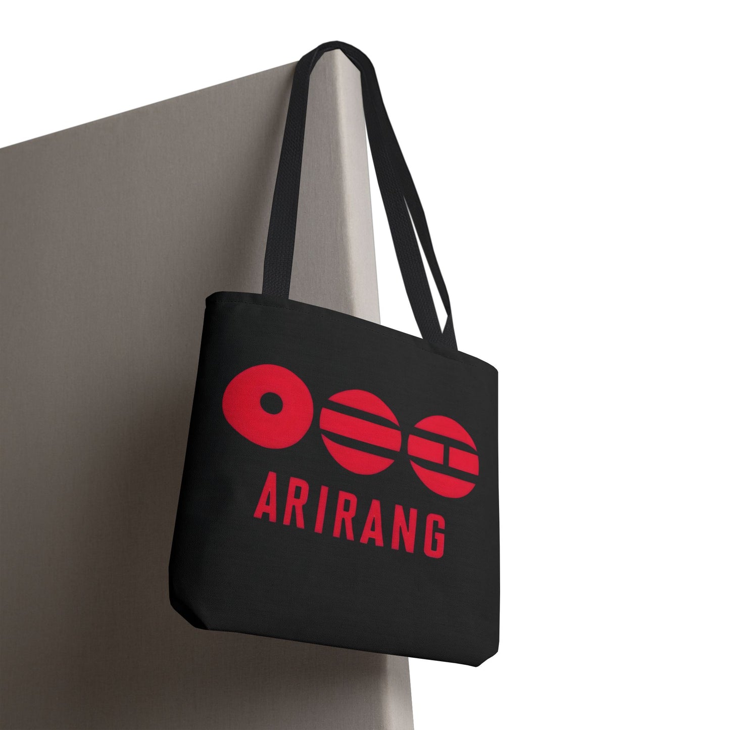 BTS Arirang 2026 World Tour Logo Design 1 Black Tote Bag