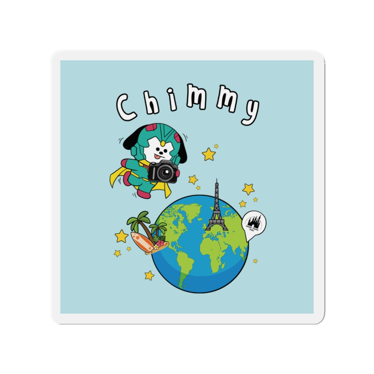 BT21 Chimmy Blue Car Magnet