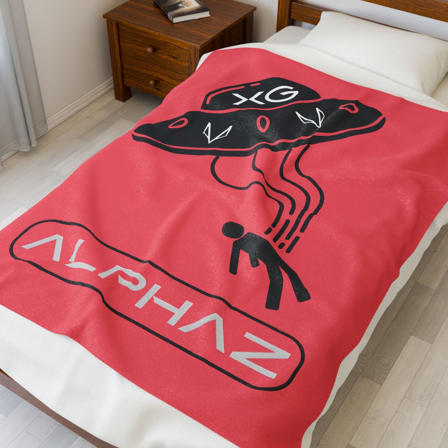 Red XG Maya Spaceship Blanket