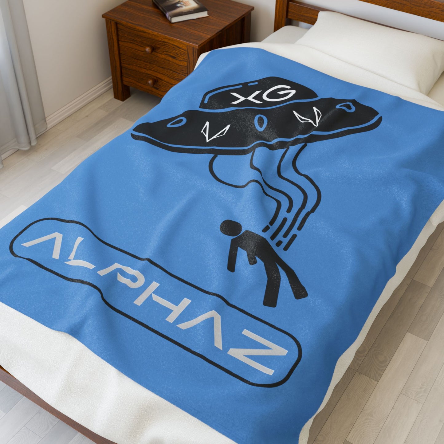 Blue XG Hinata Spaceship Blanket