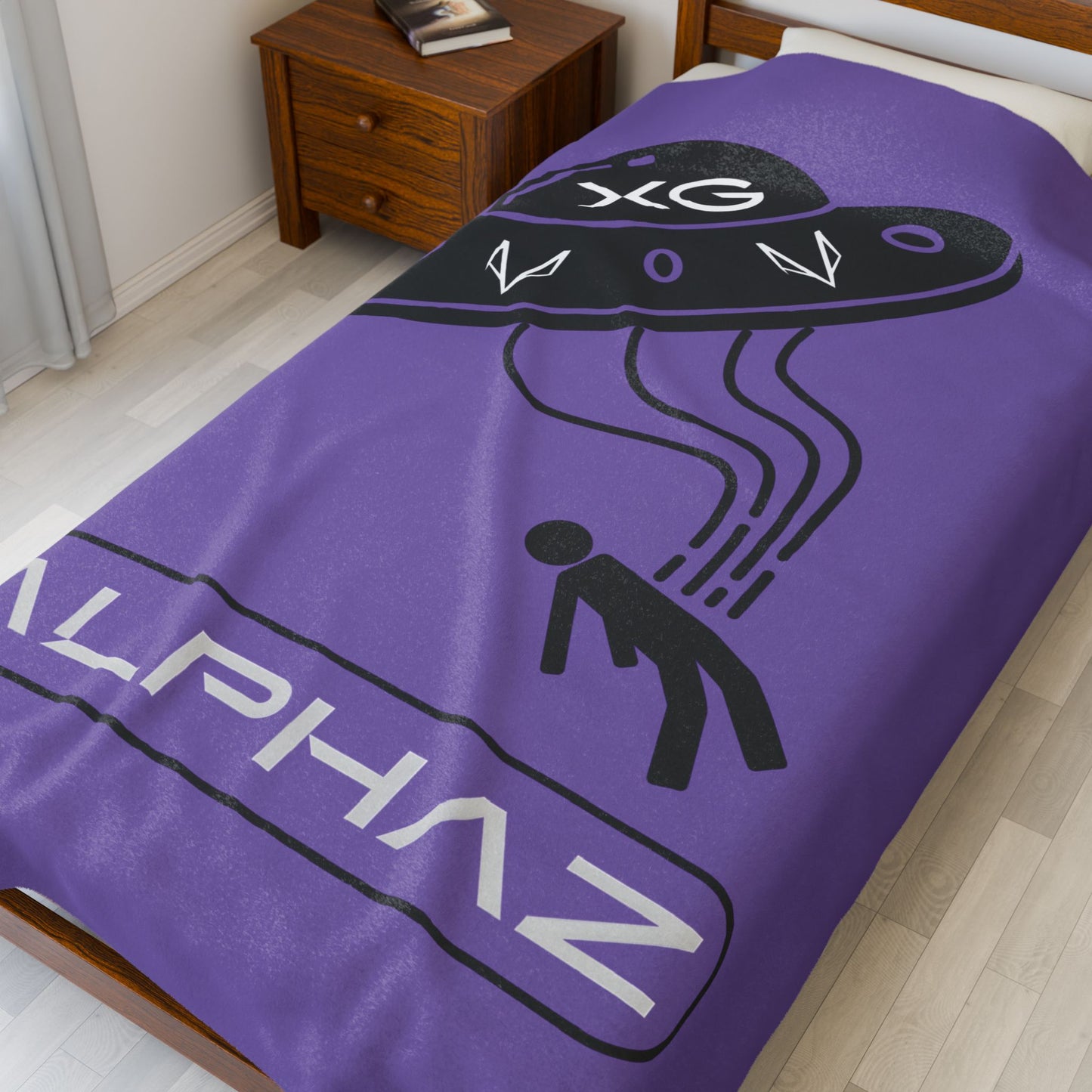 Purple XG Harvey Spaceship Blanket