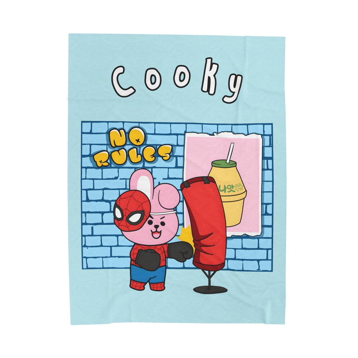 Blue Cooky Blanket - BT21 Single Design