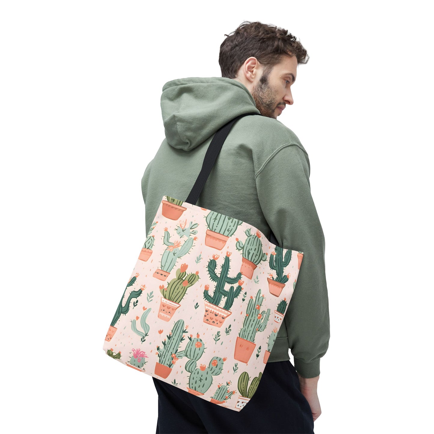 Cactus Pattern Tote Bag Design 2