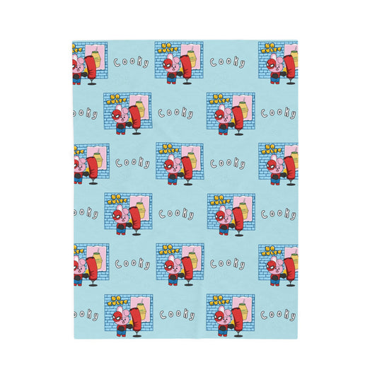 Blue Cooky Blanket - BT21 Pattern Design
