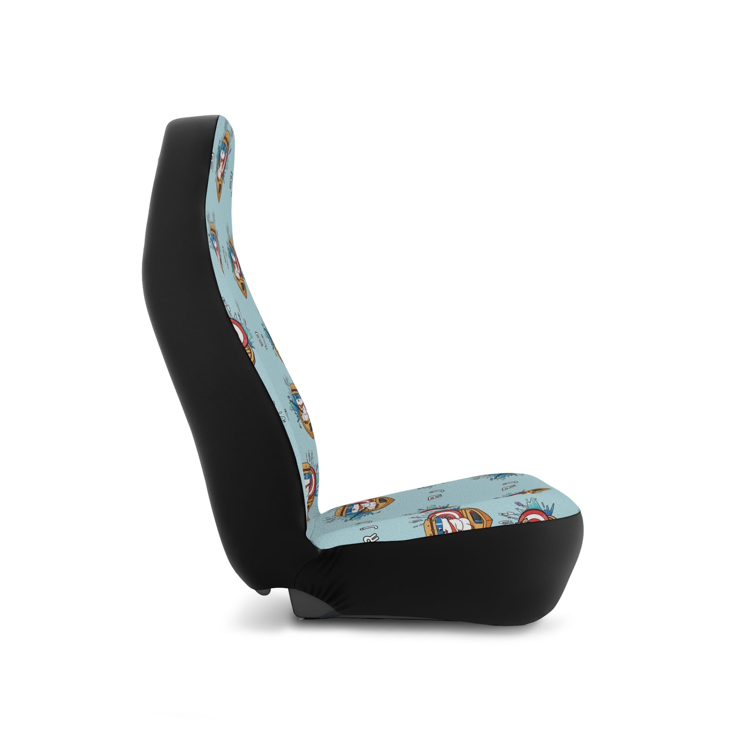BT21 RJ Blue Car Seat Cover Pattern Design - Identical Set of 2