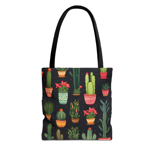 Cactus Pattern Tote Bag Design 9