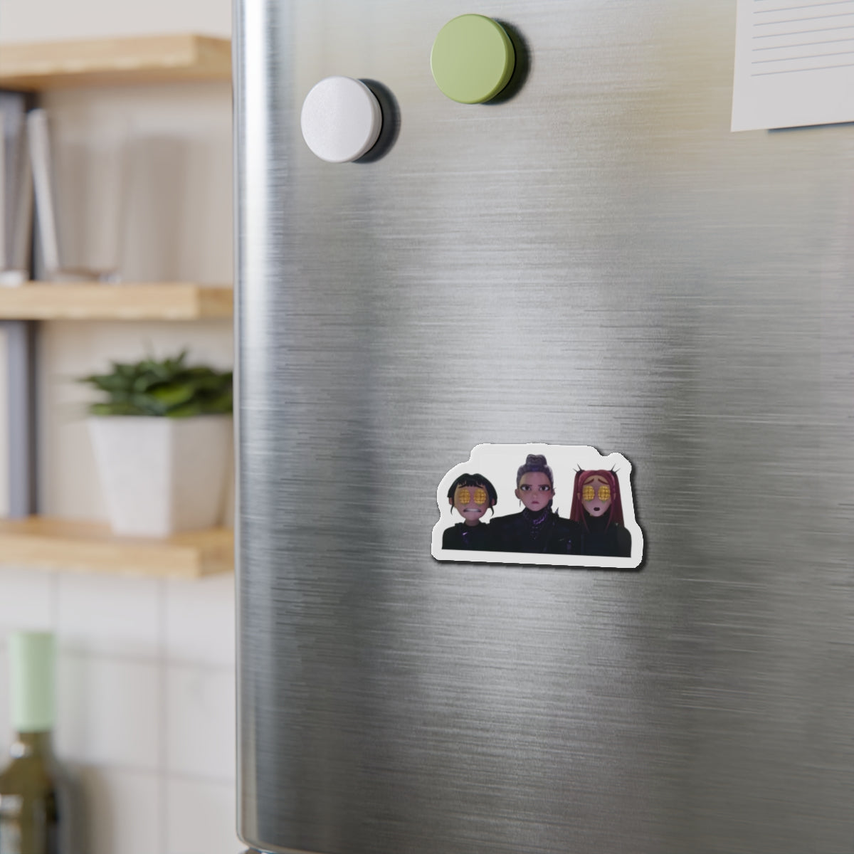 Kpop Demon Hunters Huntrix Rumi Mira Zoey Mens Bathhouse Popcorn Eyes Magnet