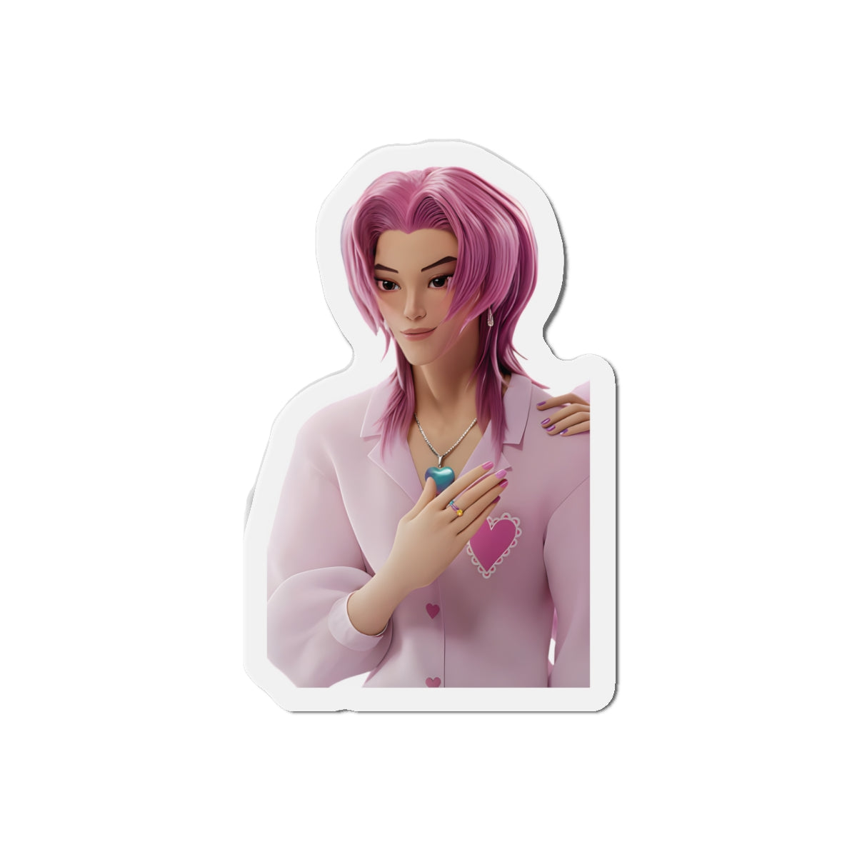 Kpop Demon Hunters Saja Boys Romance Saja Wearing Pink Magnet