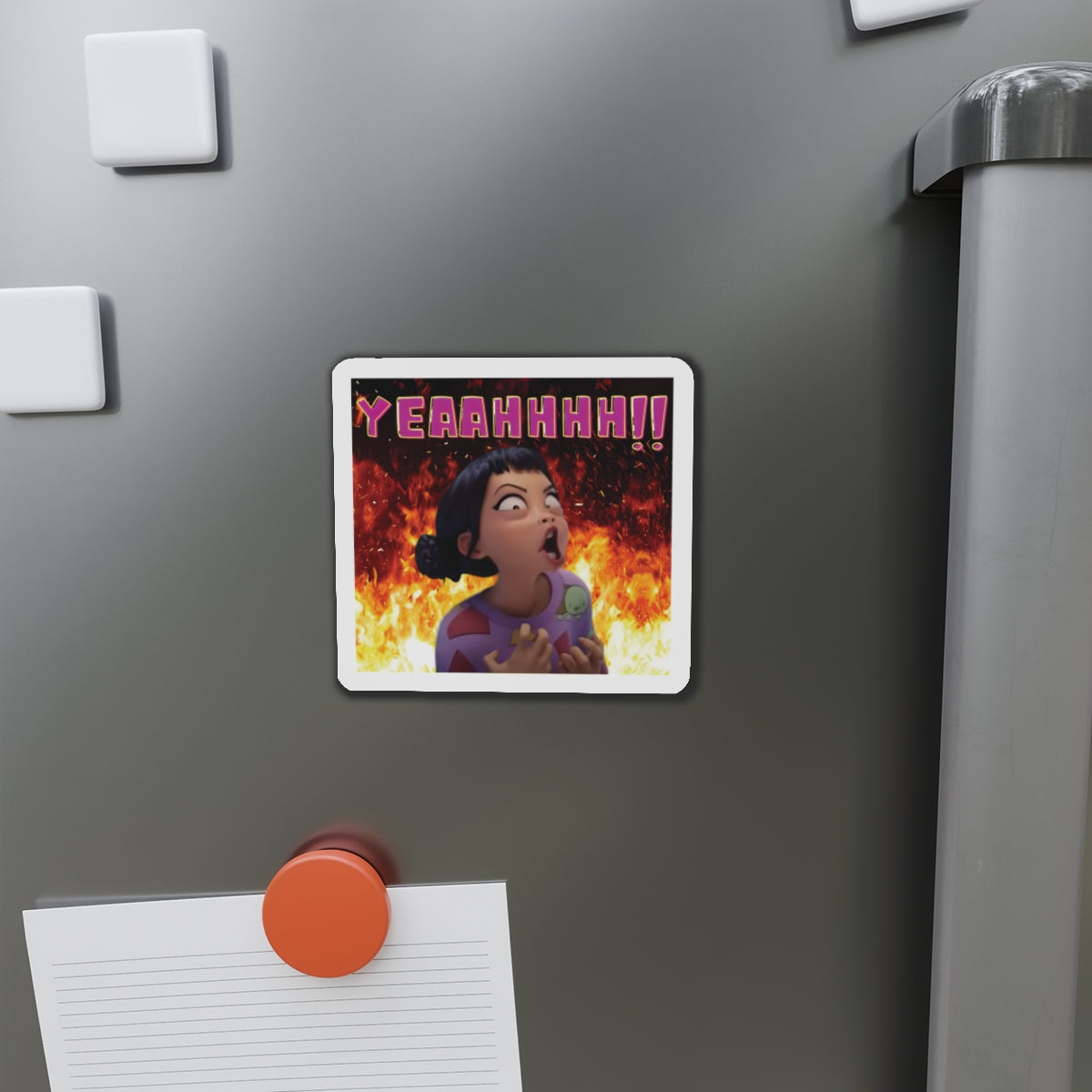 Kpop Demon Hunters Huntrix Zoey YEAHHH Funny Face Magnet Pose 2