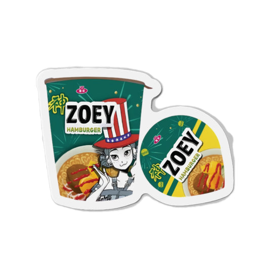 Kpop Demon Hunters Huntrix Zoey Ramen Cup Magnet