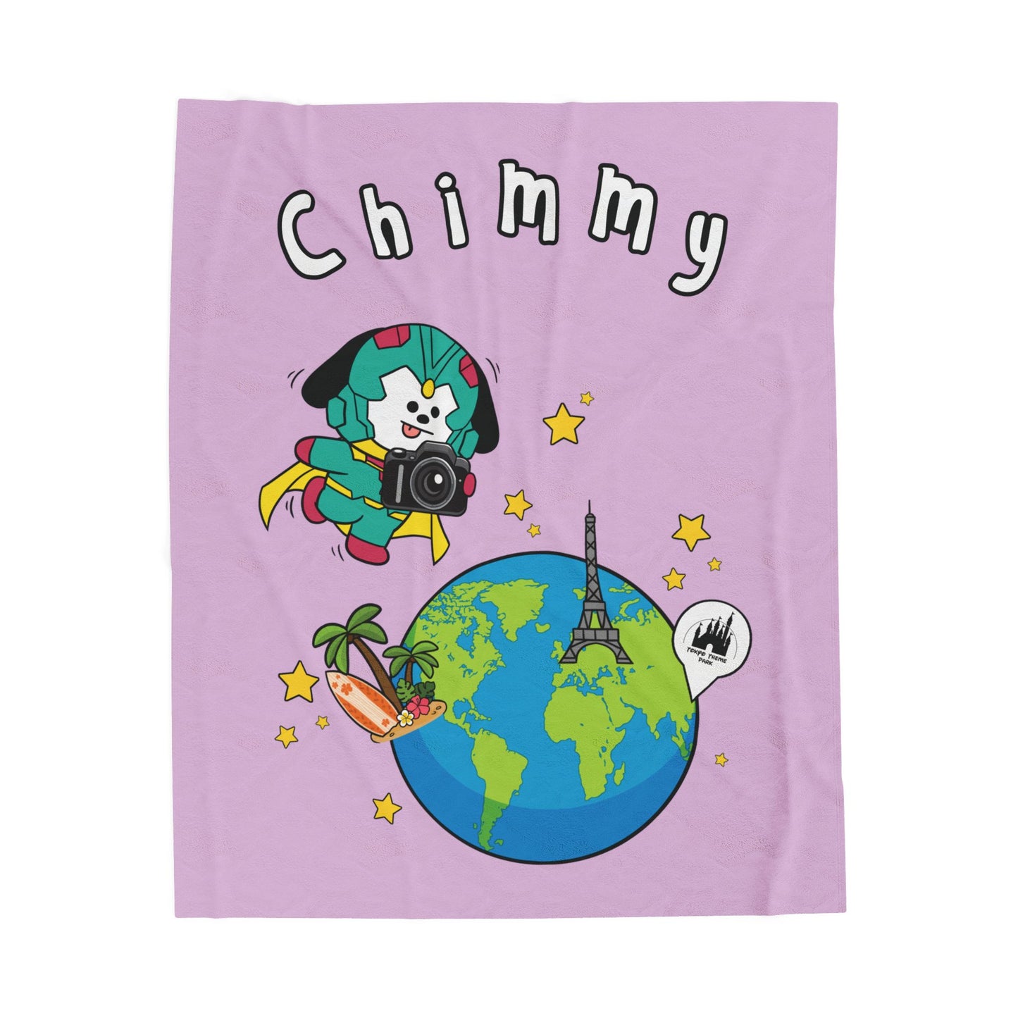 Purple Chimmy Blanket - BT21 Single Design