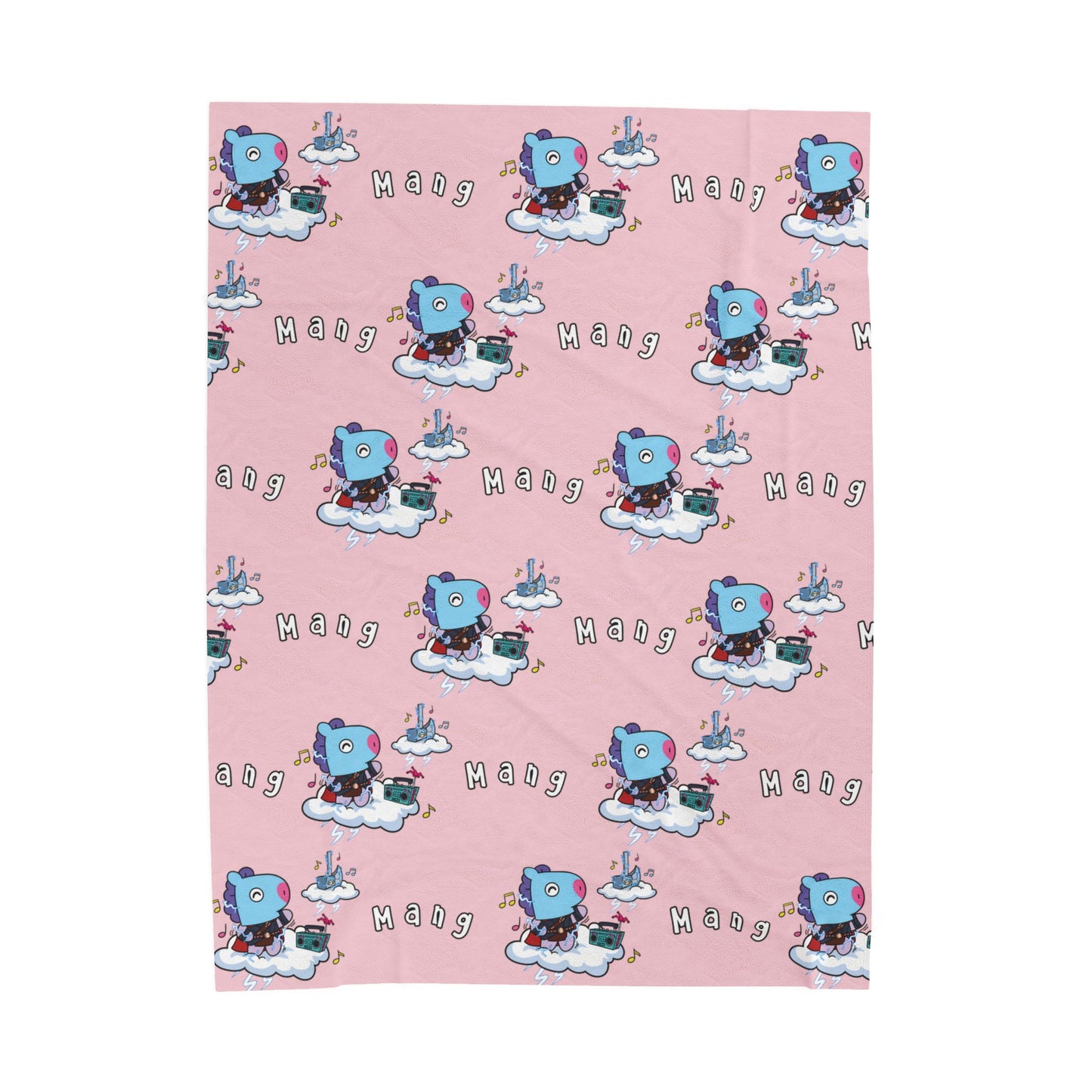 Pink Mang Blanket - BT21 Pattern Design